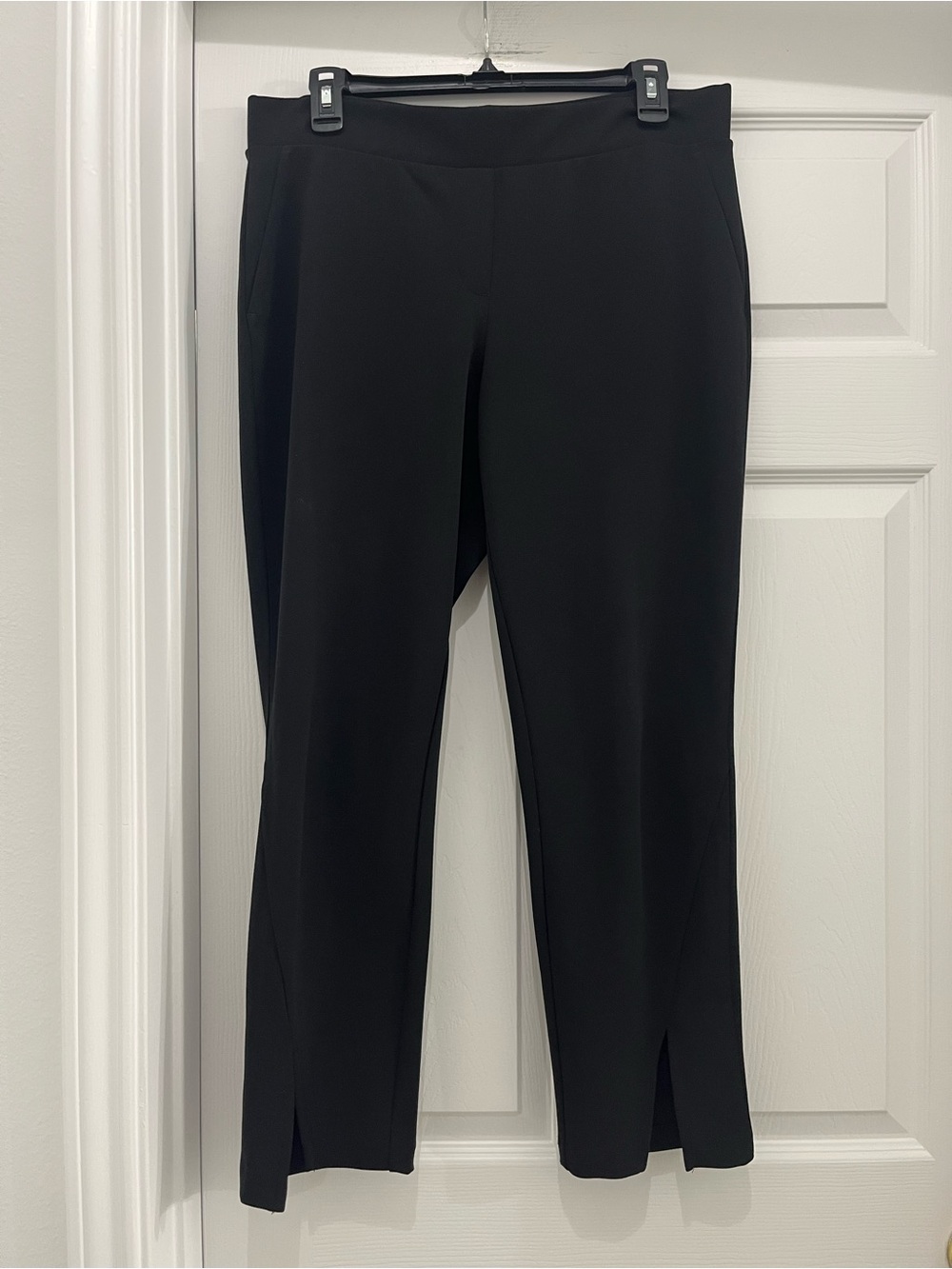 Vince Camuto Black Ankle Slit Pull-On Pants